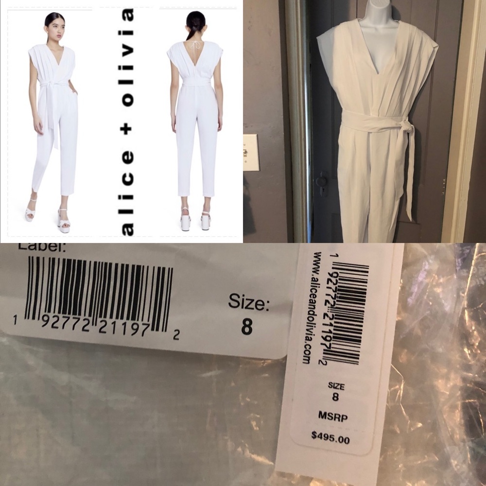 ONITA PLEATED JUMPSUIT W/BELT NEW w/TAGS